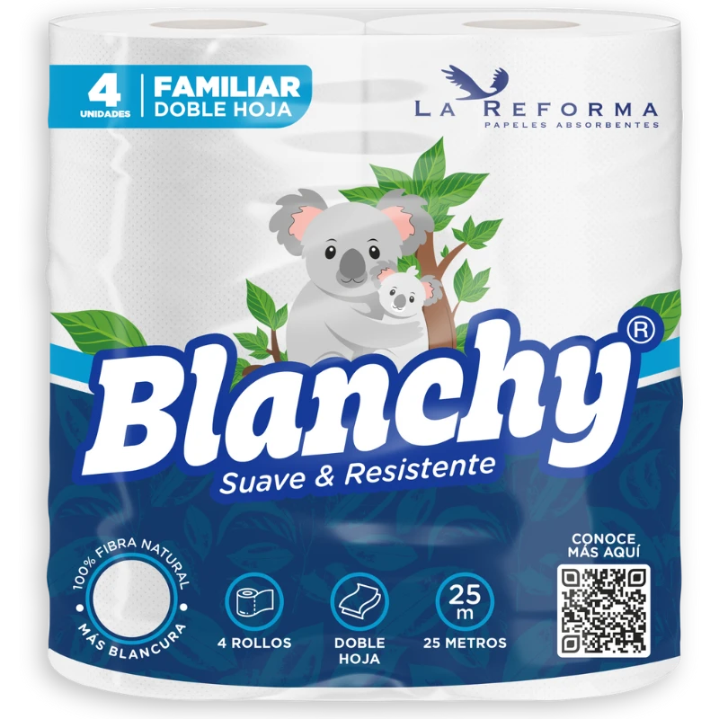 4 Rollos x 25 m | DOBLE HOJA